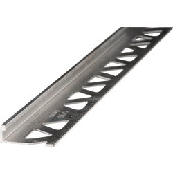 Item 260783, Aluminum flat tile edge for use with ceramic tile to provide a finishing 