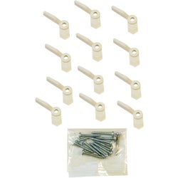 Item 263164, White nylon turn buttons used on window screens and storm panels.