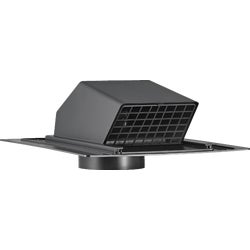 Item 264628, The Lambro 4 In. black ABS plastic exhaust roof vent with a molded 1.5 In.