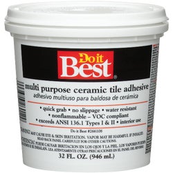 Item 266108, For installation of ceramic and mosaic tile on floors and walls.