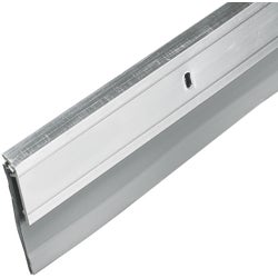 Item 269212, Premium extra wide aluminum and vinyl door sweep helps seal out cold, dust