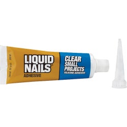 Item 271810, A clear, permanent, fast-bonding silicone construction grade adhesive 