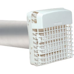 Item 276219, Low profile 4" louvered cap with removable pest guard to keep out unwanted 