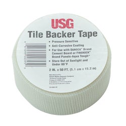 Item 276634, Self-adhesive, fiberglass tape for seaming Durock cement boards in wet 