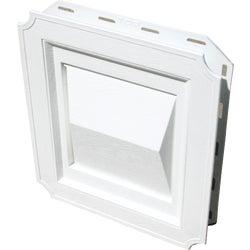Item 278407, Plastic vent hood faceplate with 1-piece flapper for clothes dryer and 