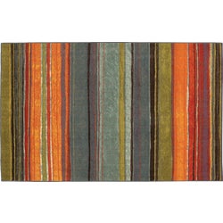 Item 278548, A carnival of color, the stripe pattern of our Rainbow Rug will invigorate 