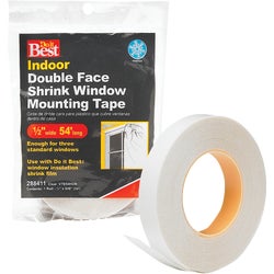 Item 288411, Double faced indoor mounting tape for installing shrink window film sheets
