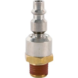 Item 300334, 1/4" NPT (National Pipe Thread) Male thread swivel plug for air compressor 