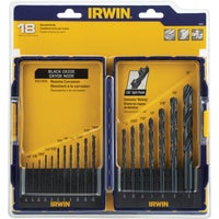 314018 Irwin 18-Piece Black Oxide Drill Bit Set