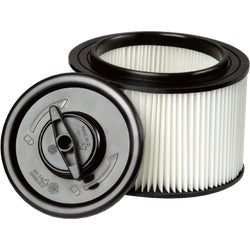 Item 300452, Heavy-duty replacement cartridge vacuum cleaner filter and retainer.