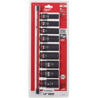 49-66-7022 Milwaukee SHOCKWAVE 9-Piece 1/2 In. Drive Thin Wall Deep Impact Driver Set