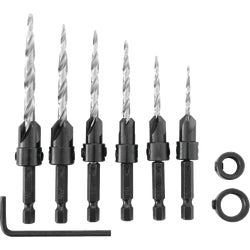 Item 301673, Replacement tapered drill bits with widened flutes for drilling fast, clean