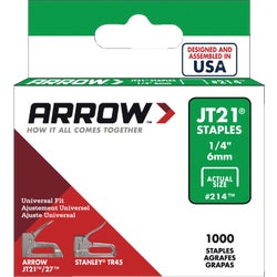 Item 301827, For use with Arrow staple guns Model No. JT21M, JT21CM, and T27 (3/8" No.