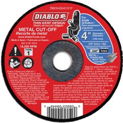 Item 302210, Type 1 cut-off discs provide superior performance and increased 