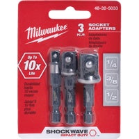 48-32-5033 Milwaukee Shockwave 3-Piece 1/4" Hex Socket Adapter Set
