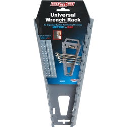 Item 303072, Tough universal combination wrench rack holds 13 wrenches.