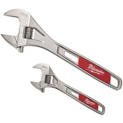 Item 303553, Two-piece set includes 6 In. adjustable wrench and 10 In.