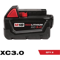 Item 303811, The M18 REDLITHIUM XC Battery Pack delivers up to 2X more runtime, 20% more