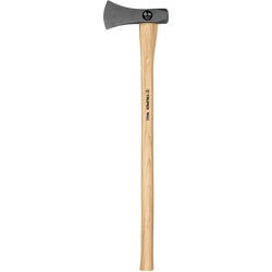Item 305847, Forged steel head. 34 In. wood sledge axe eye hickory wood handle.