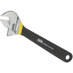 Item 306436, This adjustable wrench is constructed from drop-forged steel that has been 