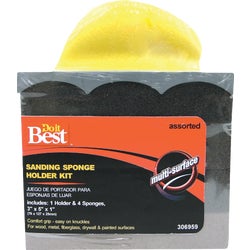 Item 306959, Includes: 1 sanding sponge holder and 4 sanding sponges, 1 fine, 2 medium, 