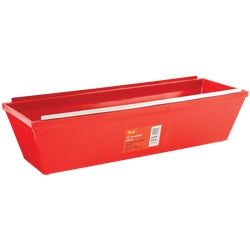 Item 307211, This 12 In. plastic mud pan offers sheared sides to clean knives easily.