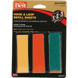 Item 308277, Hook and loop refill sheets.