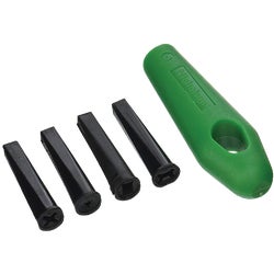 Item 309240, Plastic handle with textured finish for a non-slip grip.