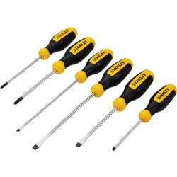 Item 309397, Stanley 6-piece screwdriver set features popular tip sizes and includes SL 