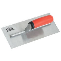 Item 311585, These notched trowels are constructed from high-quality tempered steel with