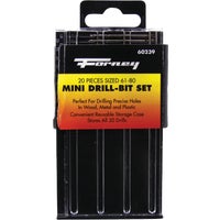 60239 Forney 20-Piece Mini Drill Bit Set