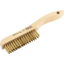 Item 314387, Wire scratch brush with solidly imbedded bristles. Will not rust.