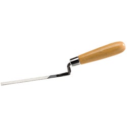 Item 322430, Wood trowel has pronounced taper necessary for sturdiness and correct 