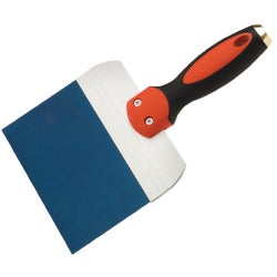Item 323046, Tapered blue steel blade with aluminum backing plate and ergo handle.