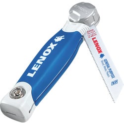 Item 324241, Lenox tri-fold saw has a heavy-duty aluminum handle and comfortable 