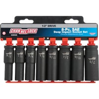 328529 Channellock 8-Piece 1/2 In. Drive Deep Impact Driver Set