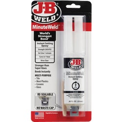 Item 331587, MinuteWeld is a specially formulated, high-strength, two-part instant 