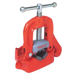 Item 332170, Bench yoke vise. With pipe benders and pipe rests.