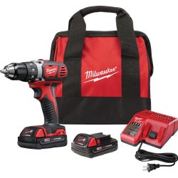 Item 336378, The Milwaukee M18 18-Volt Lithium-Ion Compact Cordless Drill Kit Has 