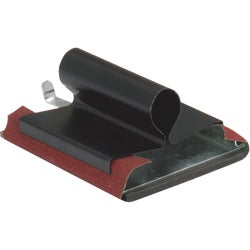 Item 336611, Steel sandpaper holder holds 4-1/2 In. x 5 In. sheet of sandpaper.