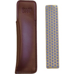 Item 337638, Convenient pocket model 4-inch Diamond Whetstone sharpener with protective 