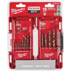 Item 338176, The MILWAUKEE RED HELIX 15PC Cobalt Drill Bit Set is engineered for extreme