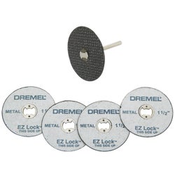 Item 340508, The Dremel EZ Lock makes accessory changes easy as pull, twist, and release