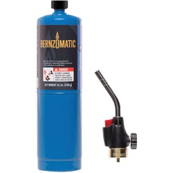 Item 342289, The Bernzomatic Basic Torch Kit with built-in ignition offers an adjustable