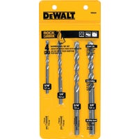 DW5204 DeWalt 4-Piece Percussion Masonry Drill Bit Set