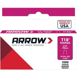 Item 343250, The Arrow precision-made cable staples are designed for use with the T18 