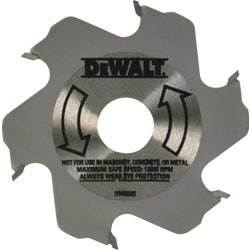 Item 343846, 4", 6T carbide blade for cutting clean, accurate biscuit slots in wood.