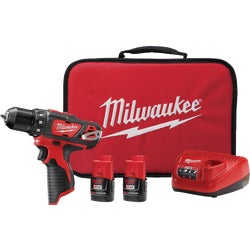 Item 344753, The M12 3/8" Drill/Driver Kit drills and fastens up to 35% faster than its 