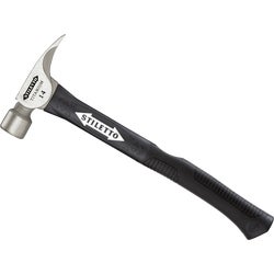 Item 345022, The Stiletto Titanium Head Fiberglass Hammer with Smooth Face and Curved 