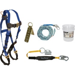 Item 347565, Fall Protection Roofers Kit includes: 7015 UniFit full body harness with 5 